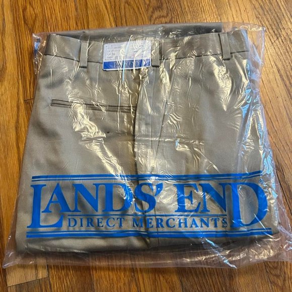 NEW- Lands End khaki color dress pants - Picture 1 of 3